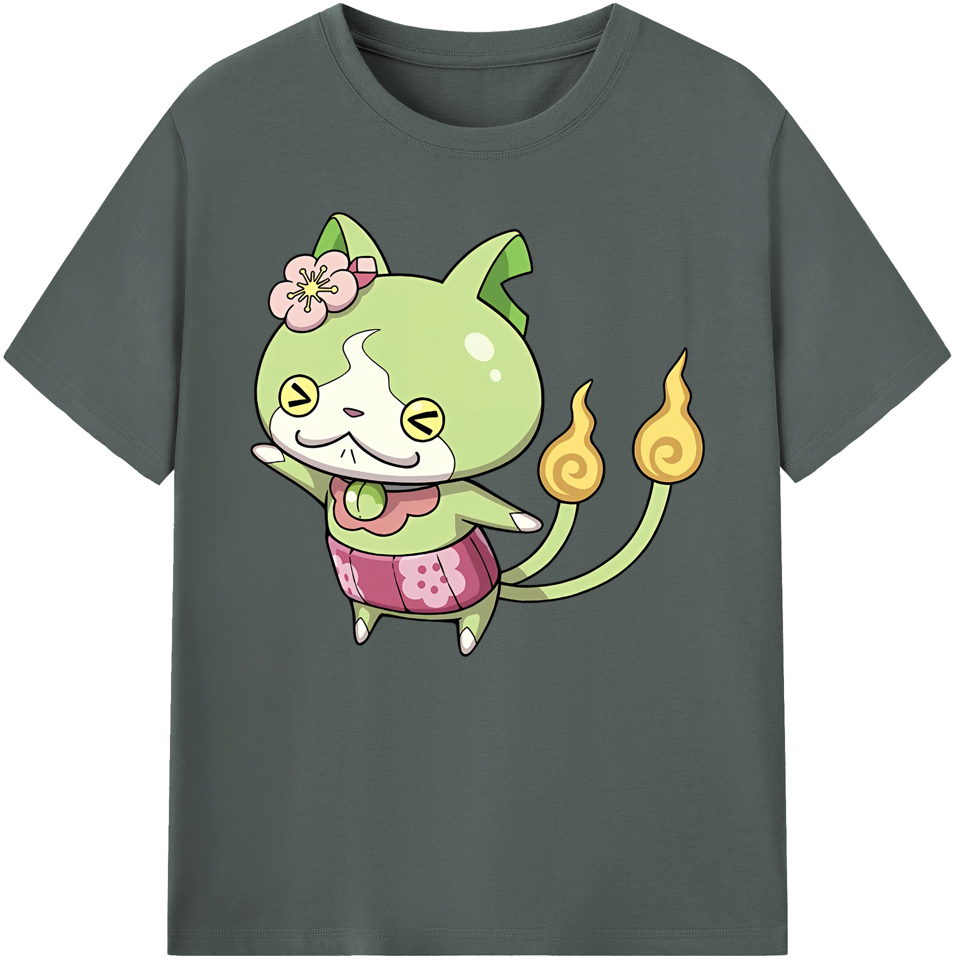 （画像用） 妖怪ウォッチ Yo-kai Watch 綿100％ メンズ半袖Tシャツ｜肌触りやわらか＆通気性